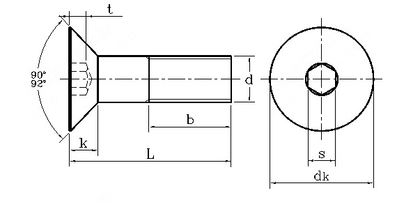 Hexagon socket countersunk screw GB /T 70.3 - 2000 - Finexpress Hardware Fasteners Co.,Ltd. - One stop procurement of screws, nuts, and hardware components