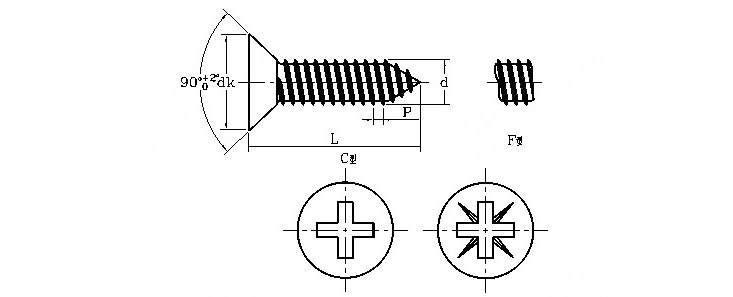 Cross recessed countersunk head tapping screws GB /T 846 - 2017 - Finexpress Hardware Fasteners Co.,Ltd. - One stop procurement of screws, nuts, and hardware components