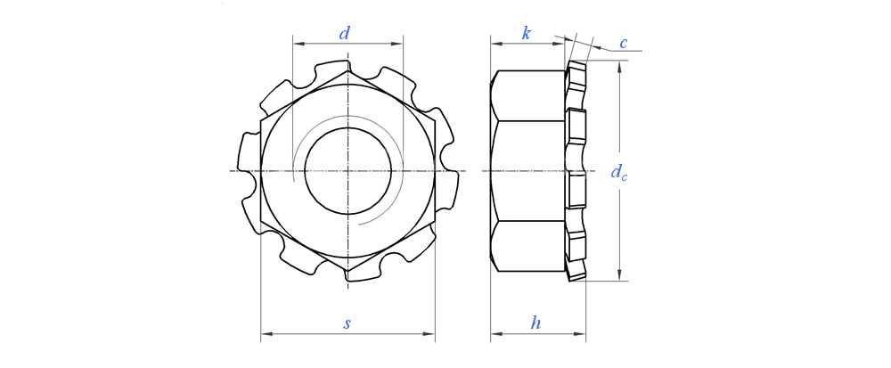 Stainless steel multi-tooth nut K-type nut with flower tooth nut YJT 3028 - Finexpress Hardware Fasteners Co.,Ltd. - One stop procurement of screws, nuts, and hardware components