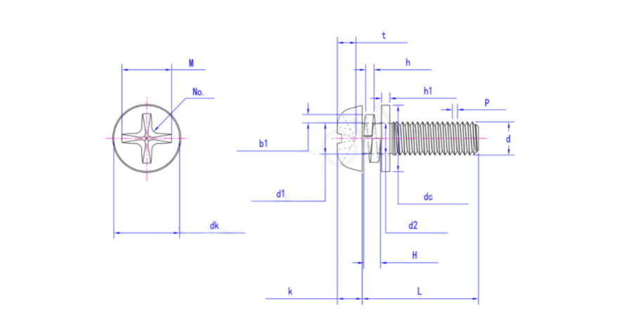 Stainless steel cross recessed pan head screw flat washer and spring washer combination - Finexpress Hardware Fasteners Co.,Ltd. - One stop procurement of screws, nuts, and hardware components